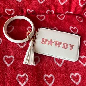 Wallet wristlet keychain